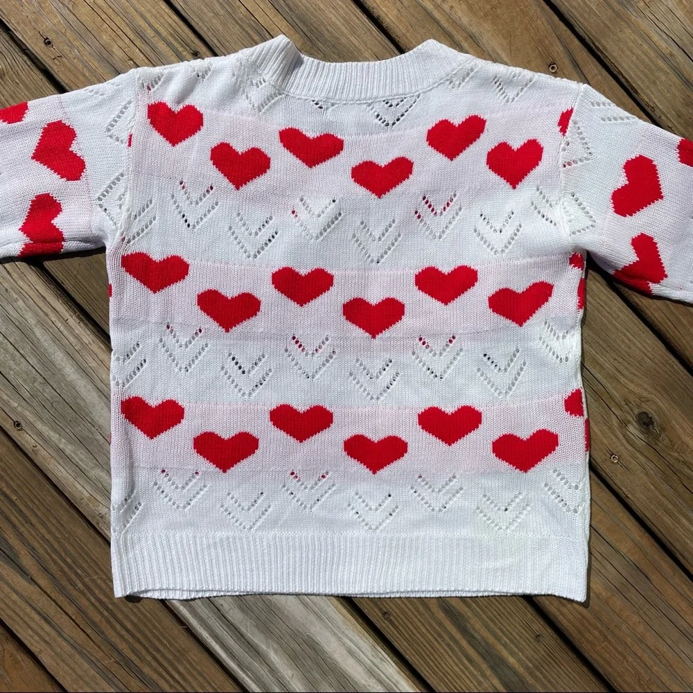 Valentine Heart Sweater Boutique White - Picture 5 of 9